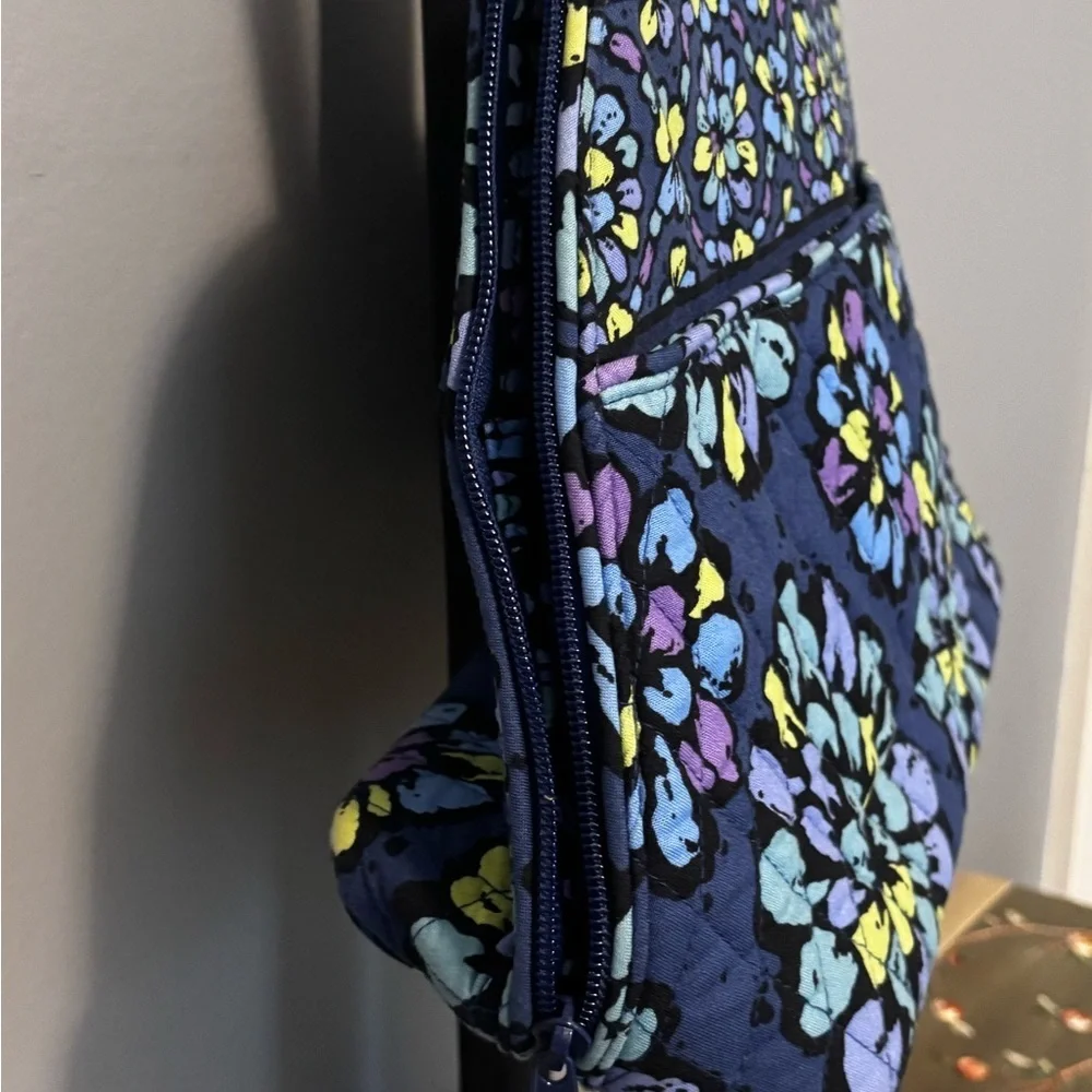 Vera Bradley Edie Satchel shoulder bag in the retired "Indigo Pop" pattern - Picture 5 of 5